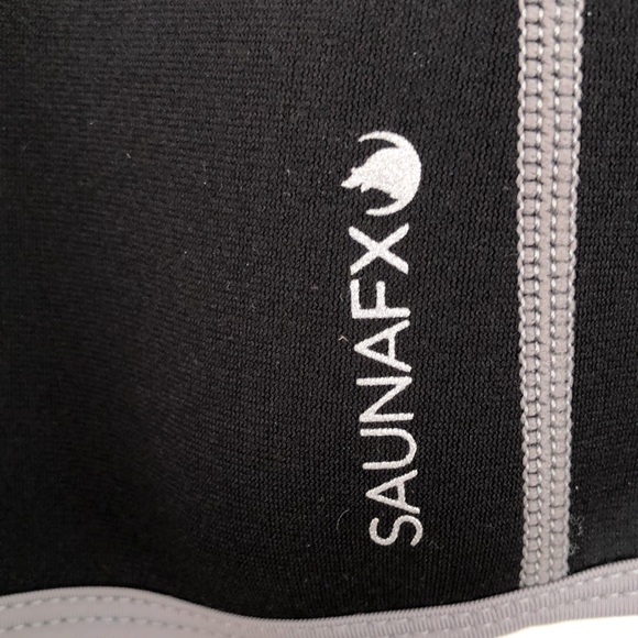NWOT Women’s neoprene slimming vest.  Size M.  Black with gray trim. By SaunaFX. - Picture 4 of 4